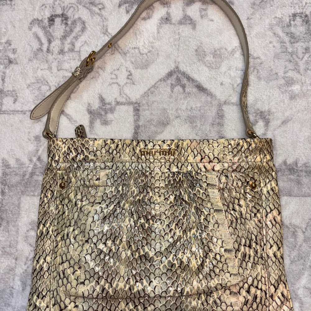 Vintage Miu Miu Python shoulder bag - Picture 2 of 9